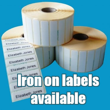 Iron on labels available